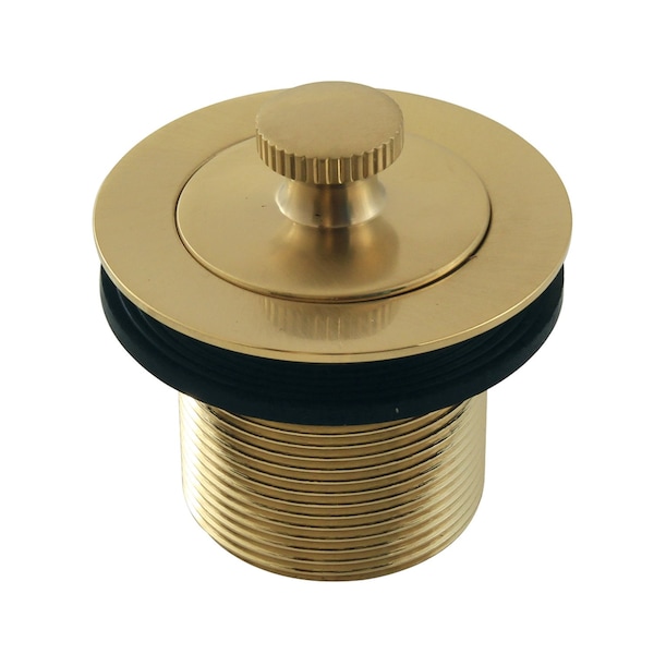 112 Lift and Turn Tub Drain with 112 Body Thread, Brushed Brass